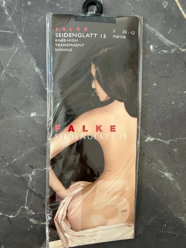 Falke Pure Matt 20den Kniestrümpfe II 39-42 blau matt Transparent - Bild 1 von 1