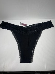 2 Pairs! Adore Me Elegant Black Lace Women's Panty Kourtni Thong Plus 1X - Picture 1 of 3