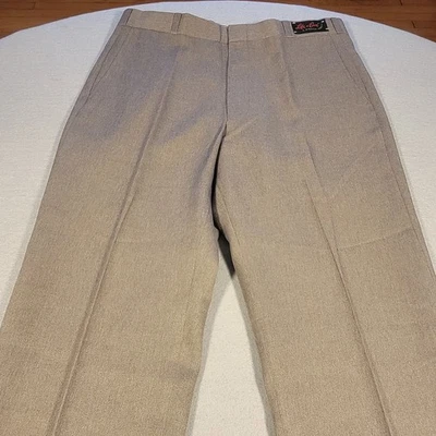 Vintage Jaymar Life o' Ease Dress Pants Mens 33 Reg Tan USA Made Unhemmed NWT - Image 1 of 4