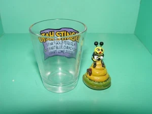 Shot Glass Utah Stinger with Bee Miniature Collectible Figure Inside &Recipe VTG - Picture 1 of 5