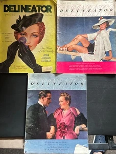 Delineator Magazine lot of 3 Issues 1934-35 Good Condition Fashion Culture RARE! - Picture 1 of 2