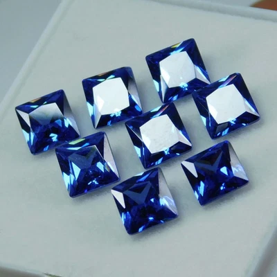 Zafiro azul natural 80 quilates corte princesa 7-8 piezas Ceilán lote de piedras preciosas sueltas + regalo Foto 1 de 4