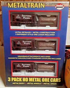 Model Power Southern Pacific Metall Erz Autos mit Ladungen 3er Pack (AA-223 - Bild 1 von 6