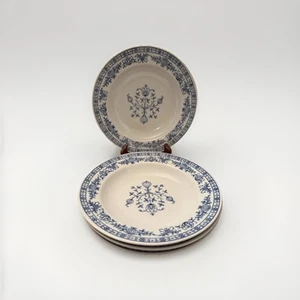 4 Kahla DDR Kobaltunterglasur Zwiebelmuster Suppen-/Salatschalen 8,5" blau weiß - Bild 1 von 8