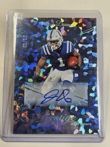 Josh Downs 2024 Prestige Cracked Ice Xtra Points Auto 1/10 Color & Number Match - Picture 1 of 13