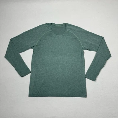 Camiseta Lululemon Metal Vent Manga Larga Rendimiento Hombres Grande Transpirable Correr Gimnasio Foto 1 de 4