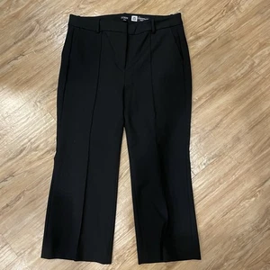 J. Crew Carreman Premium Damenhose Größe 16 schwarz weites Bein Stretchnaht in einwandfreiem Zustand - Bild 1 von 13