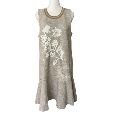 Knitted & Knotted Womens MP Medium Petite Afterlight Wool Dress Drop Waist Gray - Image 1 of 4