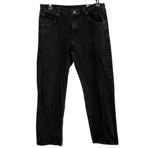 Wrangler Herren Premium Qualität Schwarz Denim Jeans Straight Fit Gr. 34x30 1097FXVCB - Bild 1 von 9