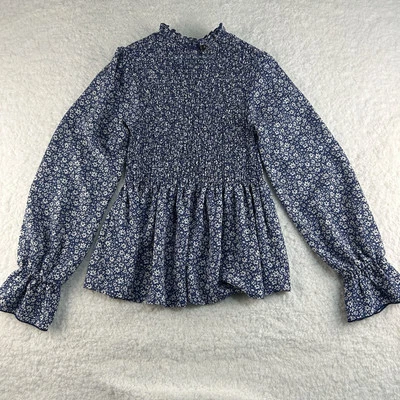 Francescas Mi Ami Floral Smocked Blouse Top Size XS Extra Small Boho Cottagecore - Image 1 of 4