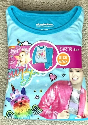 Pijama Nickelodeon 2 peças PJ JOJO Siwa conjunto de flanela leve 6/6x *NOVO* - Imagem 1 de 2