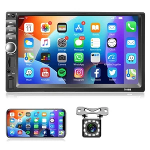 7 Inch Double Din Car Stereo Car Radio Touch Screen Bluetooth Handsfree Mirro... - Picture 1 of 7