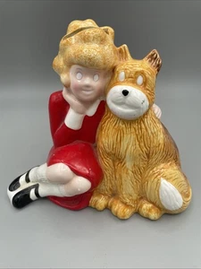 Vintage 1982 Little Orphan ANNIE and SANDY Applause Ceramic PIGGY BANK - Picture 1 of 6