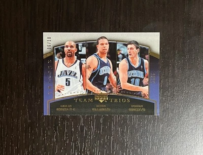 2006-07 NBA Trilogy Team Trios Gold UTAH JAZZ - ¡BOOZER WILLIAMS GIRICEK/10! Foto 1 de 3