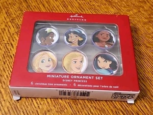 Set Of 6- 2022 Disney Princess Hallmark Keepsake Minature Ornament  - Picture 1 of 7