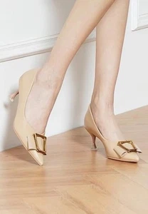 C.paravano Damenschuhe für Hochzeiten spitz zulaufend elegante Schuhe für Party Größe 5,5 - Bild 1 von 7