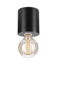 Deckenleuchte DIOLA Braun Holz klein Ø10,5cm E27 Moderne Lampe Wohnzimmer Flur - Bild 1 von 1