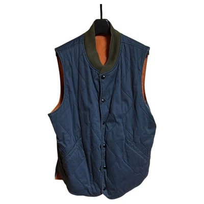 RRL Double RL Reversible Flying Vest Indigo/Orange M Vintage Style Cotton F/S - Image 1 of 4