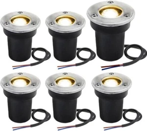SUNRIVER Low Voltage Landscape Waterproof LED Well Lights 1W 12V-24V (6 Pack) - Picture 1 of 8