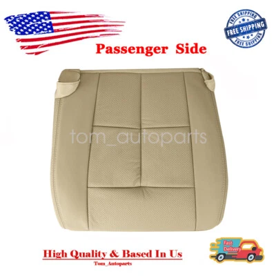 2007-2014 Lincoln Navigator Passenger Bottom Perforated Leather Seat Cover Tan - Image 1 of 4