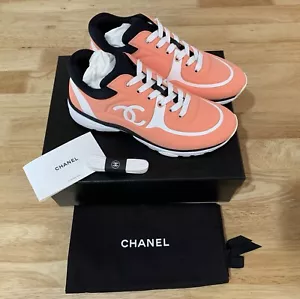 Chanel Sneakers Size 38 Coral - Picture 1 of 16