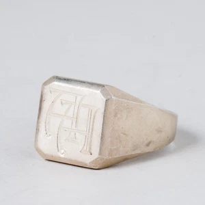 Ring Monogramm "AA" Silber 10,78 g Größe 63 (20,0 mm Ø) - Bild 1 von 3