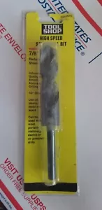 Broca de acero de alta velocidad de 7/8 pulgadas 3/8 VÁSTAGO REDUCIDO - Imagen 1 de 1