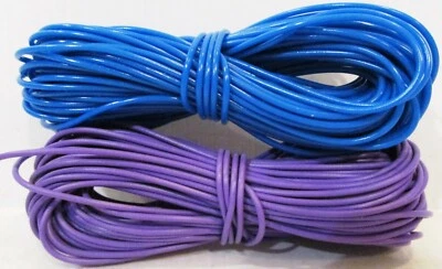 Model Railway / Railroad Wire 2 x 10m Roll 16/0.2mm 3A / 1 EACH BLUE + VIOLET - Image 1 of 4