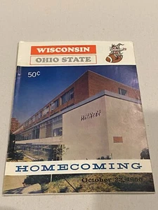 Programa de fútbol americano universitario de la NCAA 1966 Wisconsin vs estado de Ohio raro vintage antiguo wow - Imagen 1 de 1