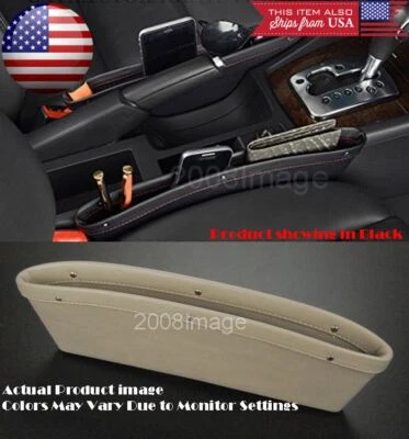 Soporte organizador de almacenamiento de bolsillo relleno hueco de captura de asiento de coche gris PVC para Chevy Foto 1 de 2