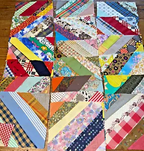 19 BLOQUES DE EDREDÓN VINTAGE DE 8" DE PAPEL CUADRADO DE MEDIADOS DE SIGLO, TELA DE ALGODÓN - Imagen 1 de 9