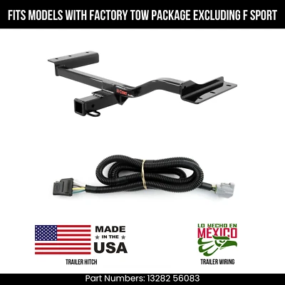Enganche de remolque para Lexus RX450h 16-20 con cableado de 4 pines apto para remolque excelente F Sport Curt Foto 1 de 3