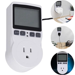 Digital Plug in Thermostat Timer Switch Socket Temperature Controller Switch - Picture 1 of 20