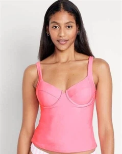 Old Navy L 3 pc SwimSuit Set Pink Underwire Tankini | 2 Bikini Bottoms - Picture 1 of 11