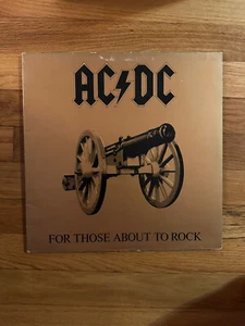 AC/DC FOR THOSE ABOUT TO ROCK...WE SALUTE 1981 Gatefold LP Rare 1st Press - Foto 1 di 8