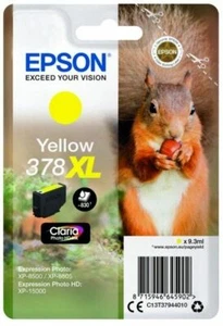 Original Epson 378XL Yellow Ink Cartridge XP-8500 XP-8505 XP-8600 XP-8605 XP8606 - Picture 1 of 1