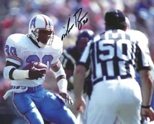 Signed 8x10 MIKE ROZIER HOUSTON OILERS Autographed photo - w/COA - Picture 1 of 1
