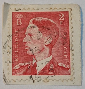 Belgien Post ~ König Leopold III ~ 2FR rote Briefmarke ~ verschickt ~ um 1930 - Bild 1 von 6