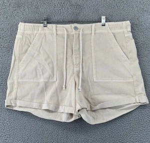 Neu mit Etikett American Eagle Damenshorts Größe 18 34 W Tomgirl Stretch hoher Bund beige - Bild 1 von 11