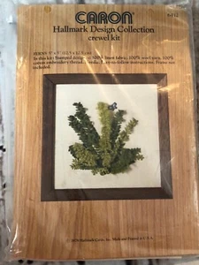 Caron FERNS Hallmark Design Collecton Vintage Crewel Kit Collectible - Picture 1 of 5