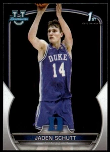 2022-23 Bowman Chrome University Jaden Schutt Duke Blue Devils #75 - Picture 1 of 2