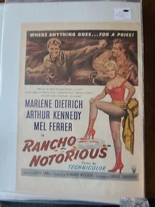 1952 Magazin Filmwerbung "Rancho Notorious" - Bild 1 von 2