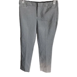 Banana Republic black white geometric Sloan fit ankle pants slacks SZ 4 (Yt) - Bild 1 von 8