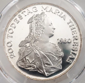 1980, Austria. Silver 500 Schilling "Maria Theresa" Coin. Top Pop 3/0 PCGS PR67! - Picture 1 of 3