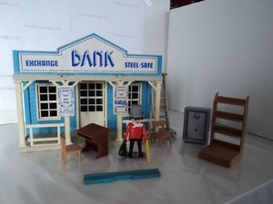 PLAYMOBIL Vintage 3423 – Set Western Avec Bureau Du Shérif, Prison Et Personnages (1983)