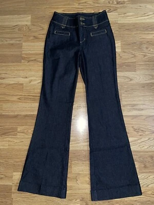 Bisou Bisou by Michele Bohbot Flare Jeans Women’s Size 4 Creased Cuffed NWOT  - Image 1 of 4