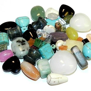 Cuentas de piedras preciosas de 2 mm - 28 mm surtidas NG9910 2 oz - Imagen 1 de 5