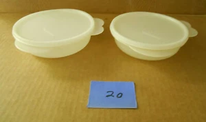Tupperware Microwave Frosted Bowl Lot of 2 #2646 with Clear Lids B20 - Picture 1 of 4