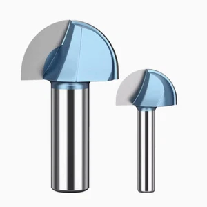 1/4” 1/2” Shank Round Bottom Woodworking Carving Drill Milling Cutter Slotting - Picture 1 of 27