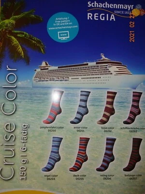 70 €/1 kg Regia 6-fach cruises color Sockenwolle 150 g Wintersocken - Bild 1 von 2